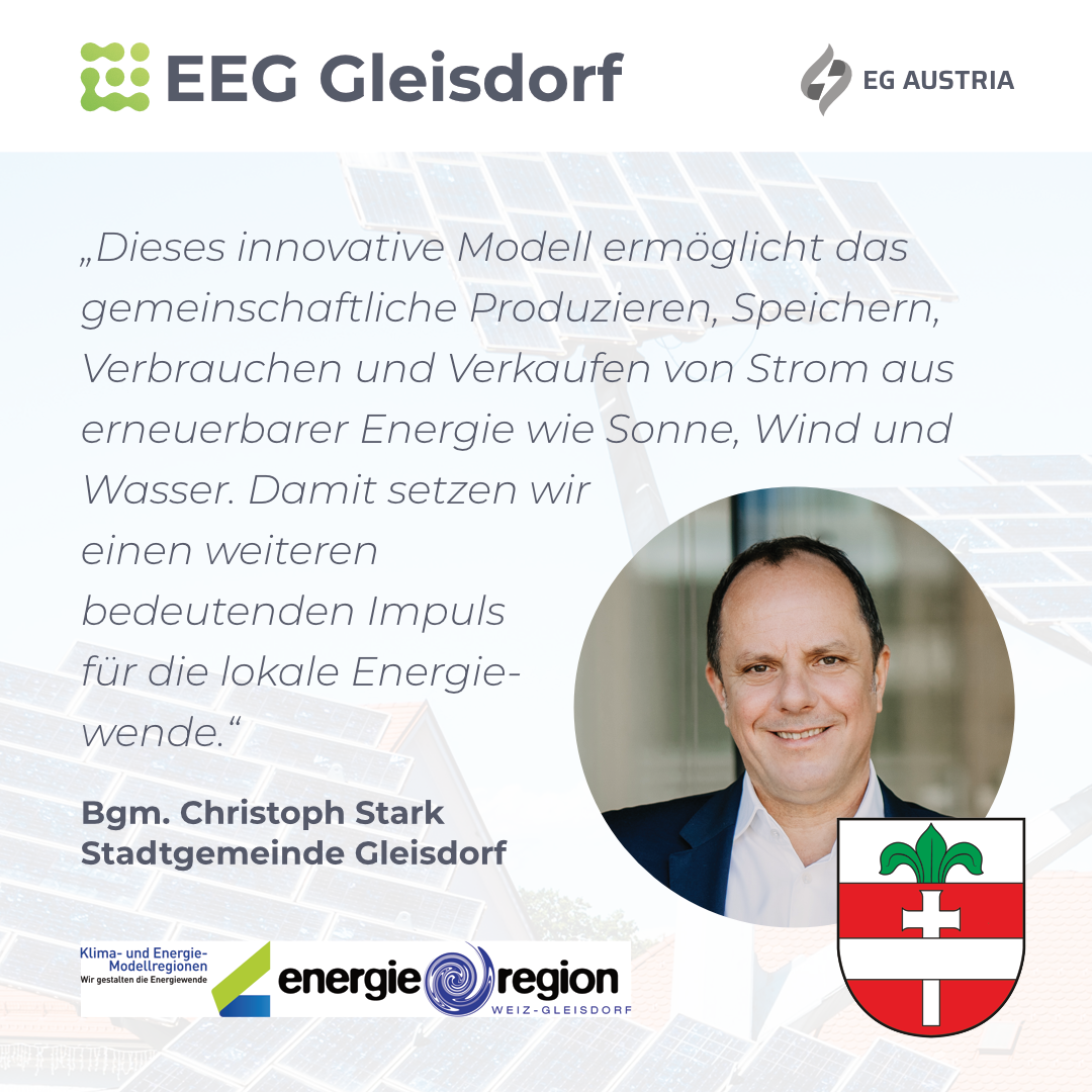 EEG Gleisdorf - Statement von Bürgermeister Christoph Stark