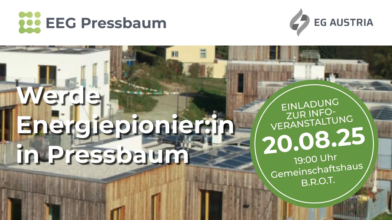 EEG Pressbaum, Ankündigung Informationsabend