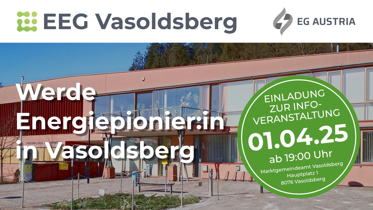 EEG Vasoldsberg, Ankündigung Informationsabend