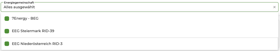 vereinfachte Auswahl
